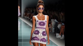 Knitted Summer Dresses  AI Art  FASHION AND BEAUTY [upl. by Ayatnwahs]