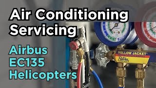 Air Conditioning Servicing  Airbus EC135 Helicopter  Metro Aviation AC STC Installation [upl. by Ahusoj]