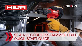 Hilti Nuron SF 4H22 Cordless Hammer Drill Driver  Quickstart Guide [upl. by Luap]