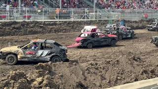 Owatonna Mn demo derby youth midsize 2024 [upl. by Esiuol]