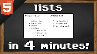 HTML Ordered and Unordered Lists [upl. by Oglesby]