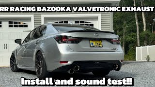 RR Racing Bazooka Valvetronic exhaust install and sound test [upl. by Notlimah750]