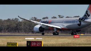 jetstar 787 leaving Melbourne airport [upl. by Panter706]