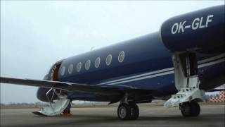 Gulfstream G200 Éclair Aviation OKGLF  Startup  Taxi  Takeoff  Airport Hradec Kralove LKHK [upl. by Story842]