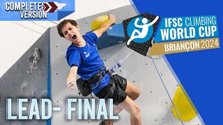 IFSC Briançon Lead worldcup 2024  Final Men│Full replay [upl. by Macgregor]