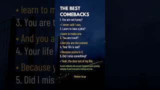 The best comebacks  motivation mindset comebacks dream [upl. by Innob]