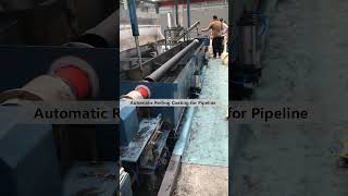 Automatic rotolining coating production for pipeline internal and external PE polyethylene coating [upl. by Clorinde204]