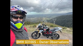 BMW G310GS 2023 Owner Observations [upl. by Ecinue89]