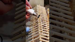 Log cabin model cutting rafter process Good tools and machinery make work easy [upl. by Normalie315]