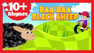 Baa Baa Black Sheep 10 Rhymes  Kids Poems In English [upl. by Ecnerewal832]