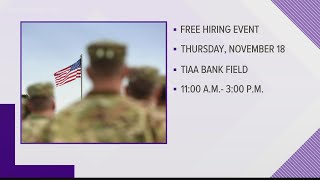 TIAA Bank Field to host job fair for veterans Thursday [upl. by Graner217]