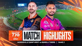 2024 Abu Dhabi T10 I Match 2 Highlights Morrisville Samp Army vs Bangla Tigers  Season 8 [upl. by Atsed]