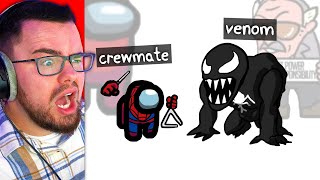 Mini Crewmate Destroys VENOM Among Us [upl. by Ahsyt]