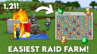 Minecraft EASY RAID FARM 121 Tutorial Simple  Easy Minecraft Farm ❤ [upl. by Lirbaj]