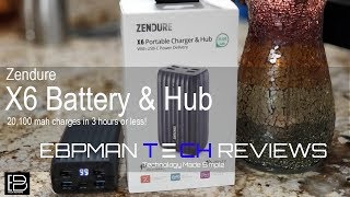 New Zendure X6 20100 mah power bank 5 device Battery Charger Up amp Hub [upl. by Clerissa236]