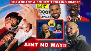 “Eminem TROLLING Drake 😂” Internet Reacts Slim Shady vs Marshall The Game BLASTED Drake v Kendrick [upl. by Lieberman]