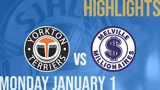 Yorkton Terriers vs Melville Millionaires Jan 1st [upl. by Nirehs]