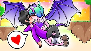 ¡UNA CHICA DRAGON Y UN HUMANO SE BESAN EN MINECRAFT 🙈🔥💖 AMOR PROHIBIDO EN MINECRAFT [upl. by Lleynad]