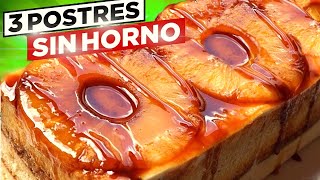 3 POSTRES FRÍOS ¡SIN HORNO 🍰🧁 DELICIOSOS y con POCOS INGREDIENTES 😍 Ricos y Fáciles [upl. by Knowling]