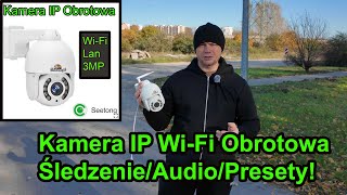 Kamera IP 3MP WiFi komunikaty głosowe śledzenie [upl. by Laefar]