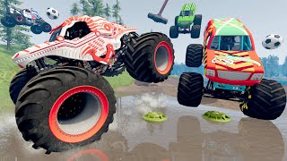 Monster Truck Mud Battle 59  BeamNG Drive  Griffs Garage [upl. by Hjerpe]