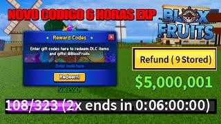 NOVO CÓDIGO 27 CÓDIGOS DE 2X XP BELI E RESET NO BLOX FRUITS 2024  blox fruit codes [upl. by Michiko]