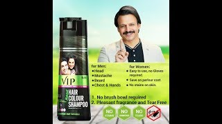 User review VIP Hair Colour Shampoo  How to apply  Easy Hair dye [upl. by Hennessey]