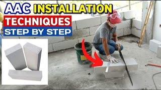 How to install aac blocks  AAC blocks step by step installation [upl. by Ahtimat]