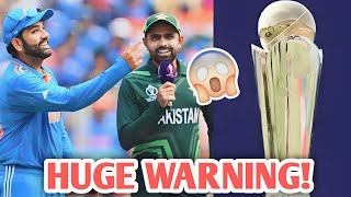 HUGE WARNING Pakistan to Withdraw from Champions Trophy 😱 India Cricket News Facts [upl. by Ostraw]