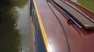 Opening a Swing Bridge in a Narrowboat  UK Canal Holiday [upl. by Llegna]