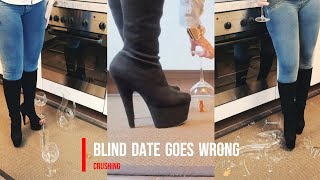 Blind Date goes wrong  Crush the tiny one shoes crush asmr legs foot [upl. by Eivlys910]