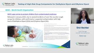 Testing of HighRisk Drug Components for Diethylene Glycol and Ethylene Glycol [upl. by Imot]