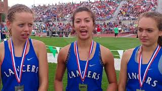 NHtrack Gilmour girls 4x8 discusses D3 state runnerup finish [upl. by Dosi430]