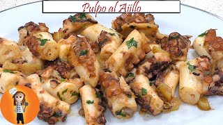 Pulpo al Ajillo  Receta de Cocina en Familia [upl. by Mccowyn700]