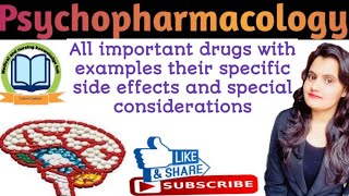 Psychopharmacology Drugs used to treat Mental Illnesses [upl. by Eaner843]