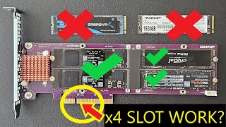 QNAP QM24P384 NAS PCIE NVME M2 SSD Expansion Card Test in PC x4 slot NO BIFURCATION benchmark [upl. by Billmyre532]