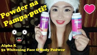 Alpha K 5x Whitening Face And Body Powder [upl. by Isej]