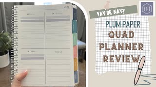 PLUM PAPER QUAD PLANNER REVIEW  HOW I PLAN TO USE [upl. by Aeriel]