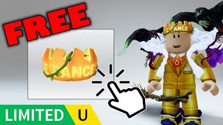 FREE LIMITED UGC  How to get Pumpkin Crown in e dance on Roblox [upl. by Itnahs]