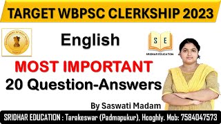 PSC CLERKSHIP 20 MOST IMPORTANT QUESTIONS  Clerkship English [upl. by Karla99]