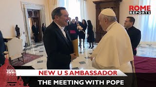 New U S ambassador meets PopeFrancis at the Vatican [upl. by Gilbertina883]