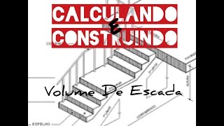 Cálculo de volume de escada Parte 1 [upl. by Madelle]