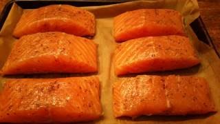 Awesome Salmon Filet Oven Broiled in 7 Minutes [upl. by Kylstra]