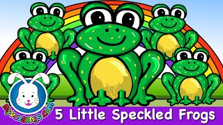 Five Little Speckled Frogs  Nursery Rhymes  MyVoxSongs [upl. by Nytsirc]