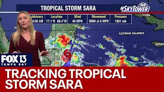 Tropical Storm Sara continues weakening [upl. by Yenttirb]