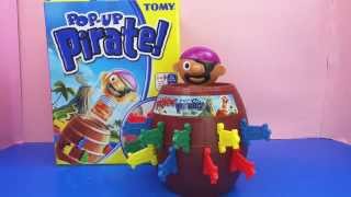 Pop Up Pirate Kinderspiel  Piratenspiel mit Spannung Tomy Unboxing und Demo  deutsch [upl. by Kelci]