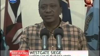 President Uhurus Kenyatta issues a statement on the Westgate mall attack [upl. by Airdnaid]