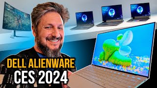 HANDSON com Dell XPS 13 Allienware M16 R2 e novos monitores QDOLED  CES 2024 [upl. by Lamprey31]