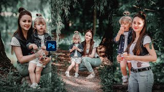 Moody Dark Green Color Grading Photoshop Camera Raw Presets [upl. by Alegna]