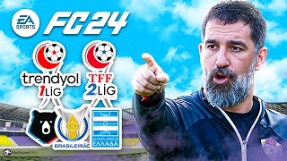 TFF 1 LİG VE TFF 2 LİG FC 24E EKLENDİ  FC 24 KARİYER MODU YAMASI ÇIKTI [upl. by Guyer549]